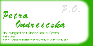 petra ondreicska business card